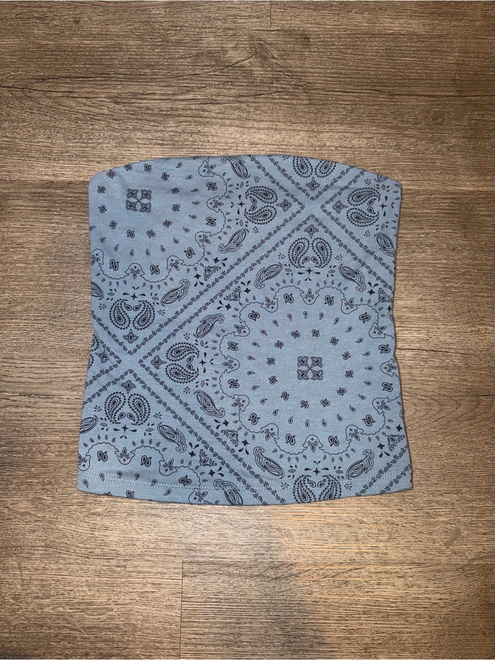 Wild Fable Light Blue Paisley Tube Top